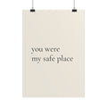You Were My Safe Place – Poster für Hundeliebhaber