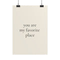 You Are My Favorite Place | Minimalist Dog Quote Poster