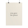 You Gave Me Peace – Poster für Hundeliebhaber