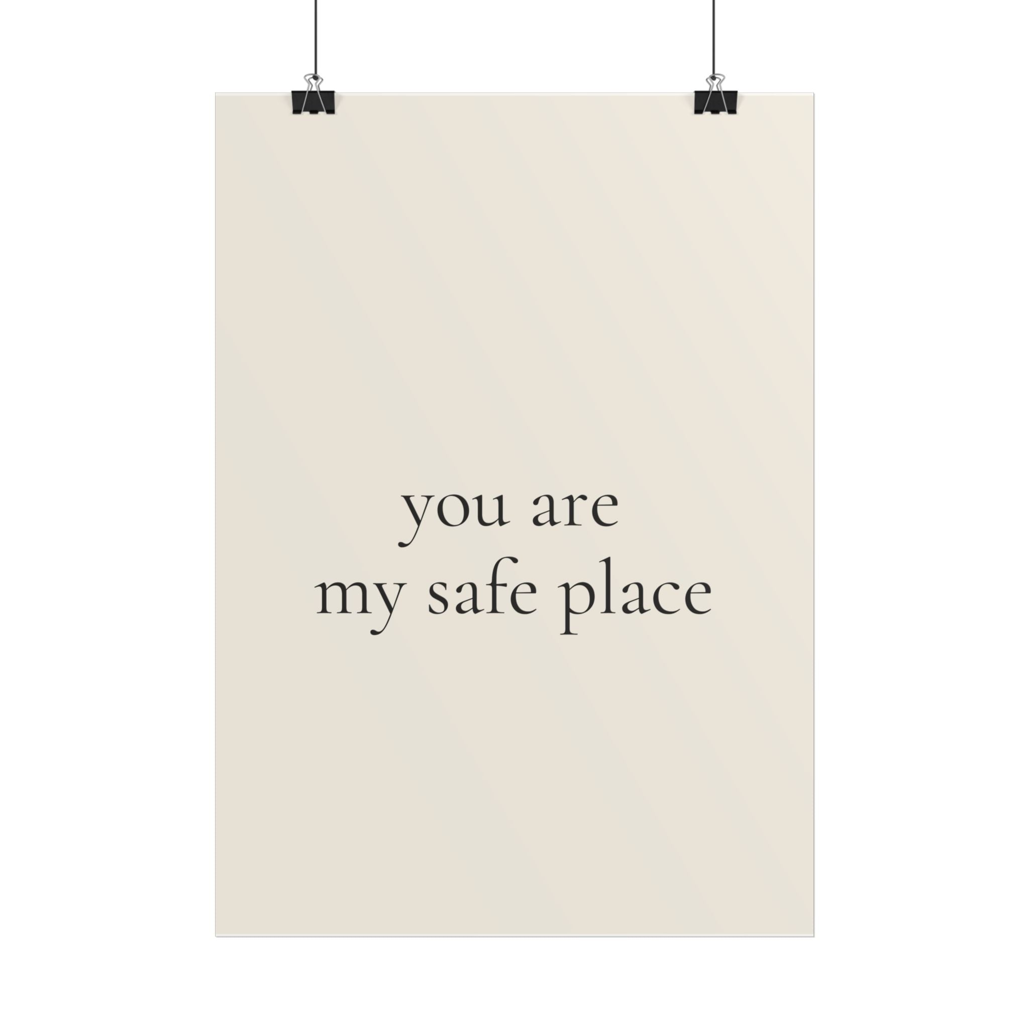 You Are My Safe Place – Minimalistisches Poster für Hundeliebhaber