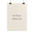 My Heart Chose You First | Minimalist Dog Quote Poster
