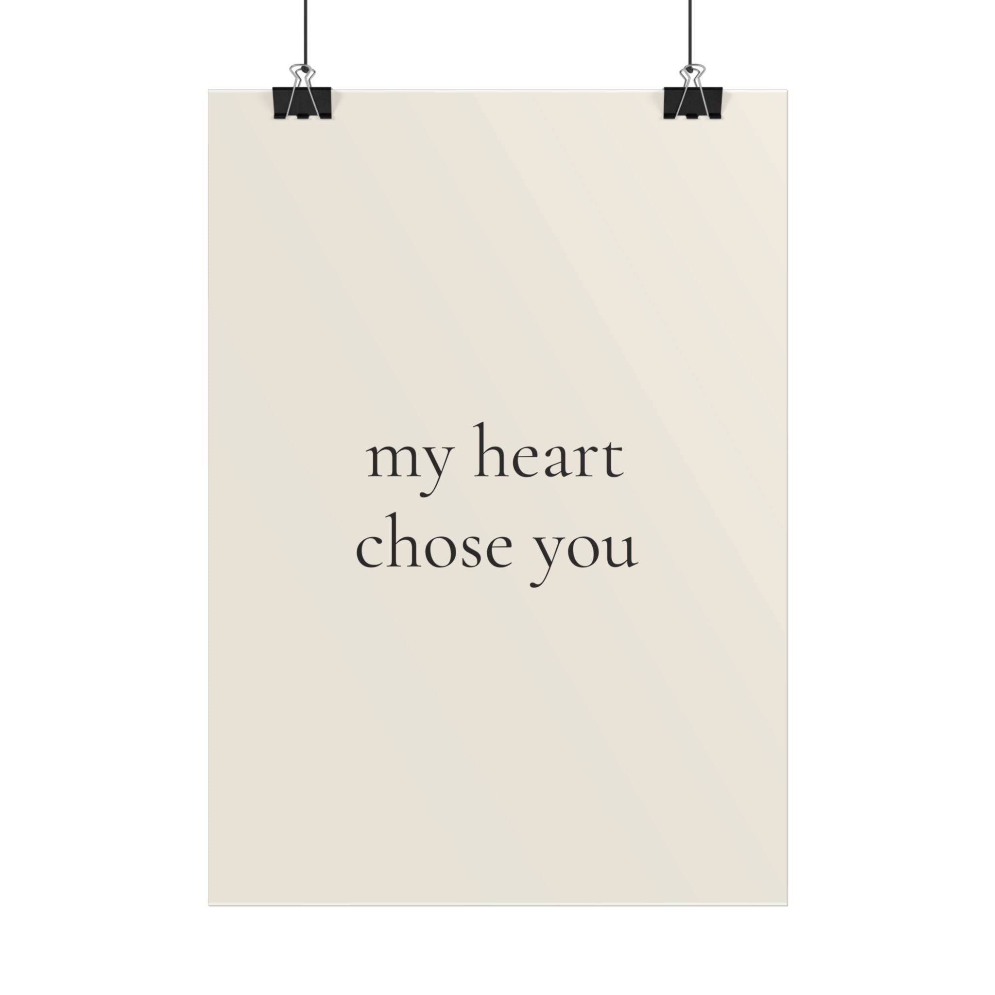 My Heart Chose You First | Minimalist Dog Quote Poster