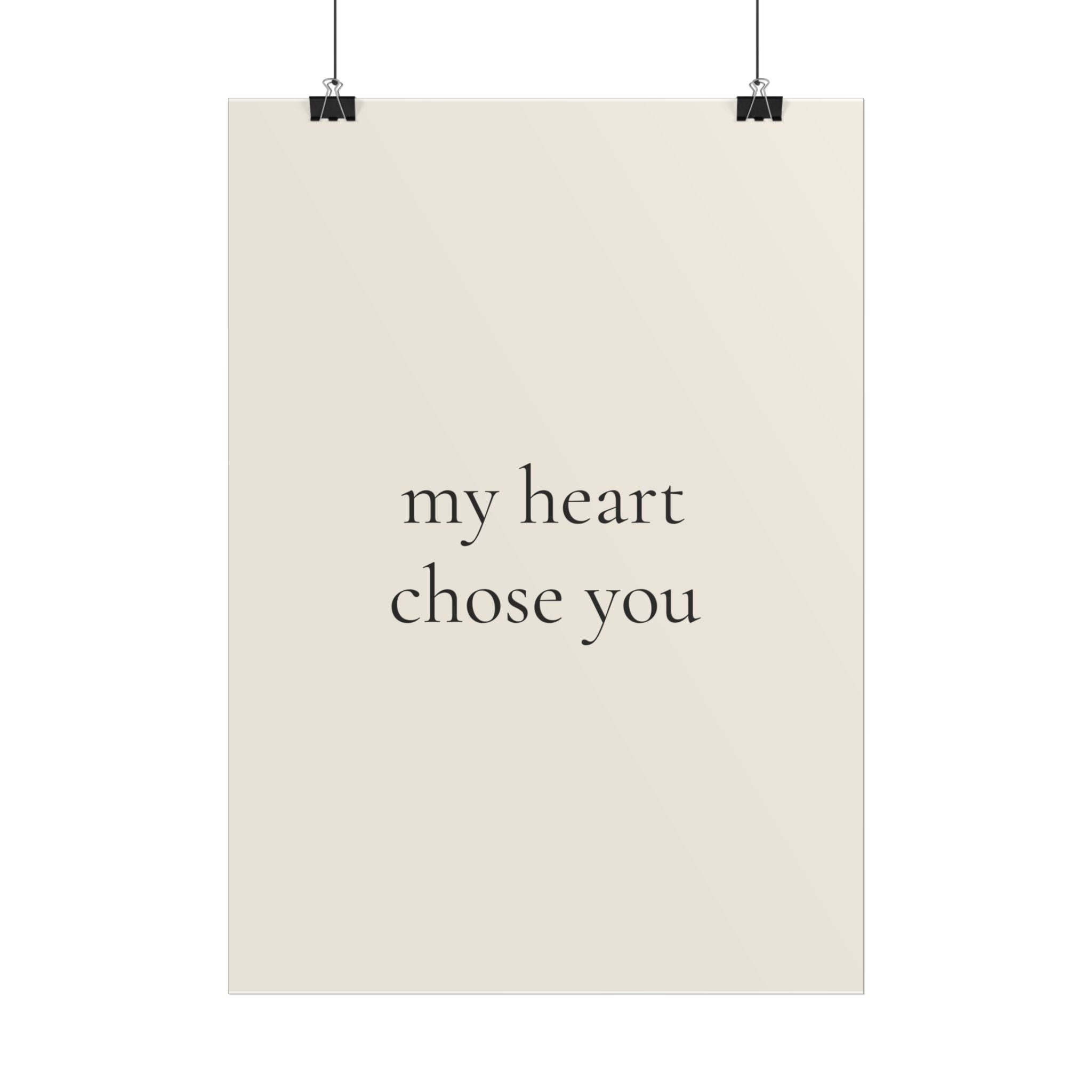 My Heart Chose You First | Minimalist Dog Quote Poster
