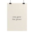 You Gave Me Peace