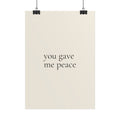 You Gave Me Peace | Minimalist Dog Quote Poster