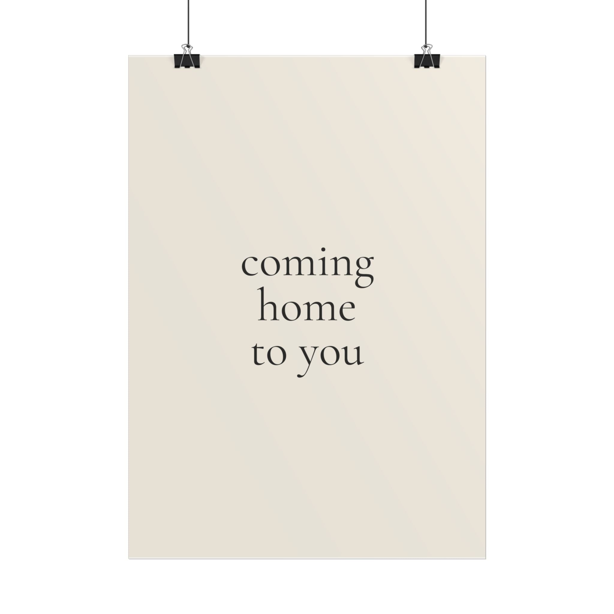 Coming Home To You | Minimalist Dog Quote Poster