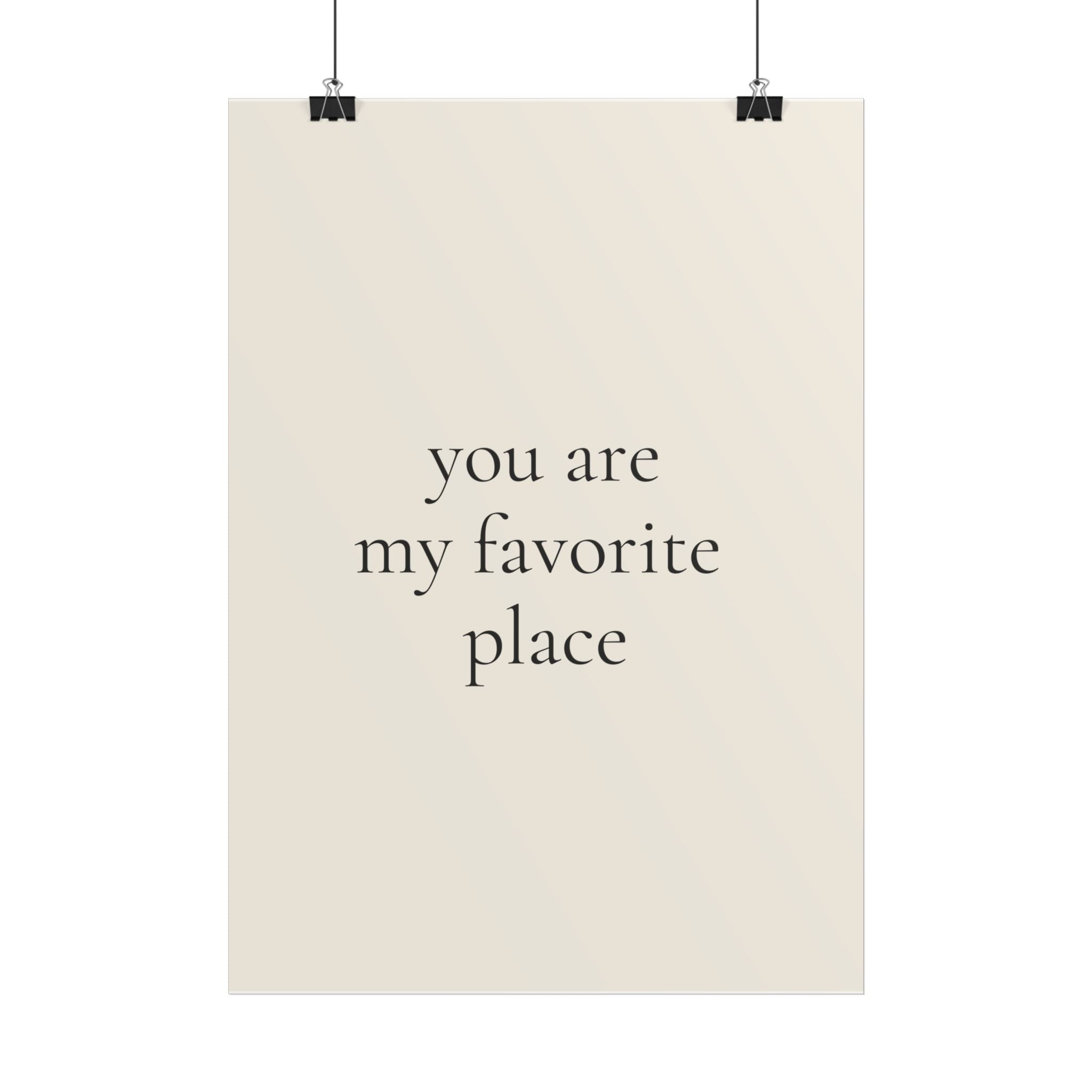 You Are My Favorite Place | Minimalist Dog Quote Poster