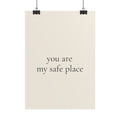 You Are My Safe Place – Minimalistisches Poster für Hundeliebhaber