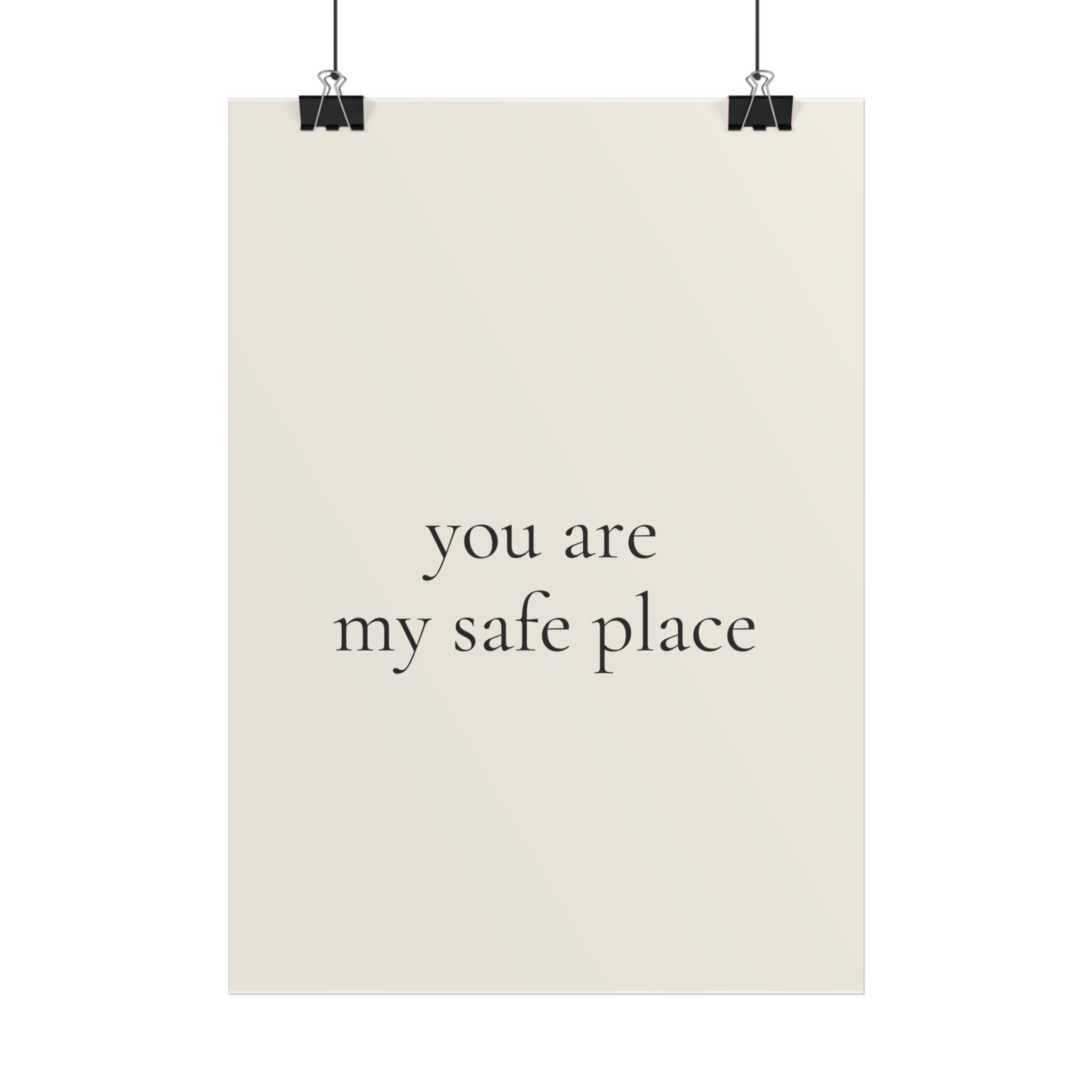 You Are My Safe Place – Minimalistisches Poster für Hundeliebhaber